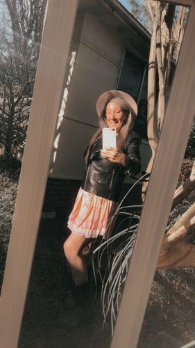 Customer photo review of Rider | Black Leather Jacket with Silver Hardware