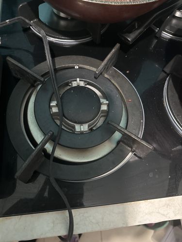 Customer photo review of Parrilla de Gas Empotrable de Cristal Templado 4 Quemadores
