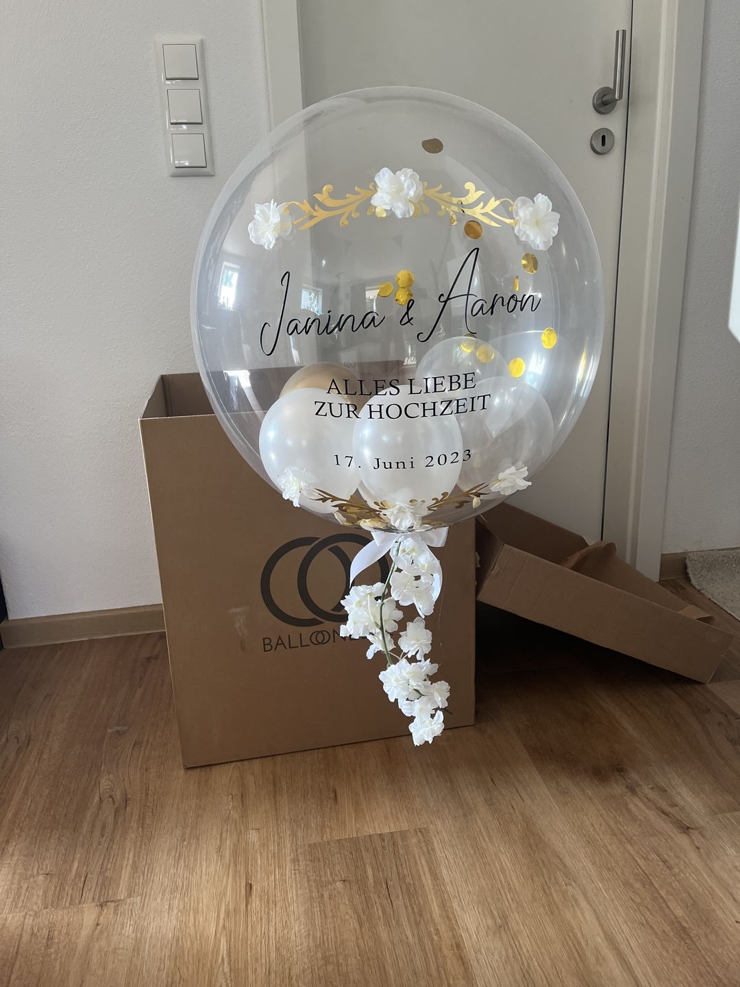 Customer photo review of Wedding Blossom Designer Ballon