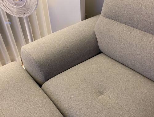 Customer photo review of AMANDA - Sofa văng nỉ 3 chỗ không gật gù