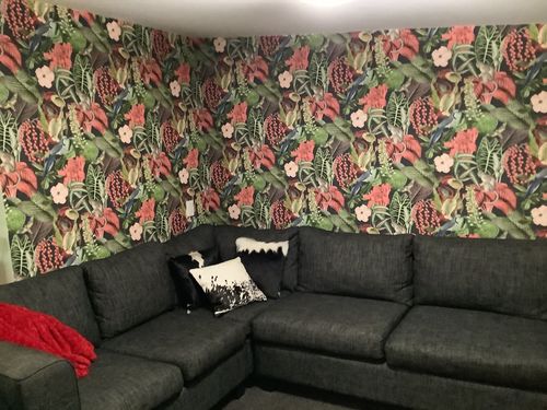 Customer photo review of Amazon Reverie Wallpaper - 2 colours