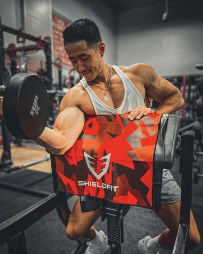 Customer photo review of Gym Junkie 5 Antibacterial Gym Towel Pack