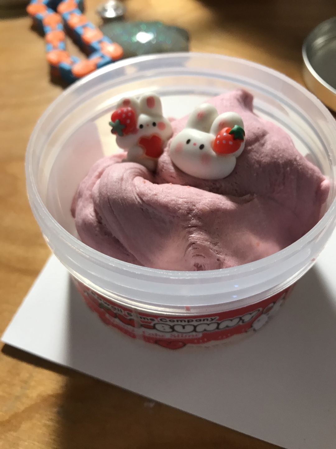 Customer photo review of Straw-Bunny Sponge Cake Cloud Creme Slime