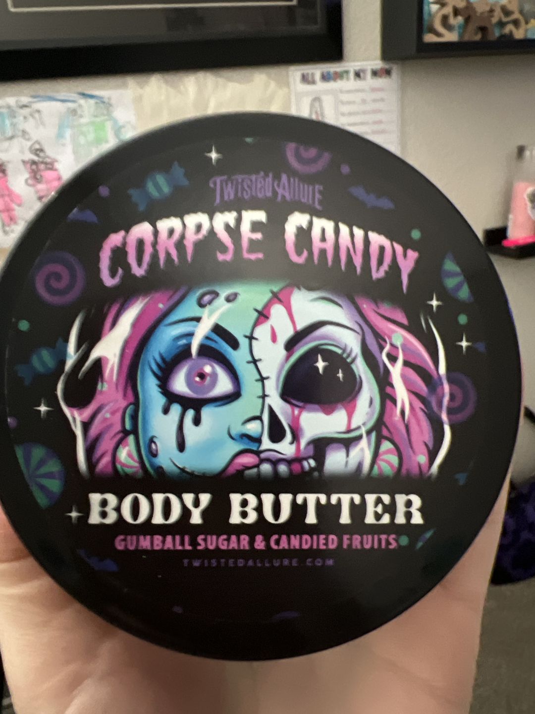 Customer photo review of Corpse Candy Body Butter (Gumball sugar & Candy Fruits)