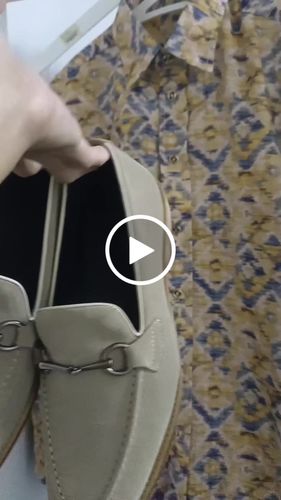 Customer video review of Horsebit Buckle Loafer - Beige Suede Leather (Flexi-Sole)
