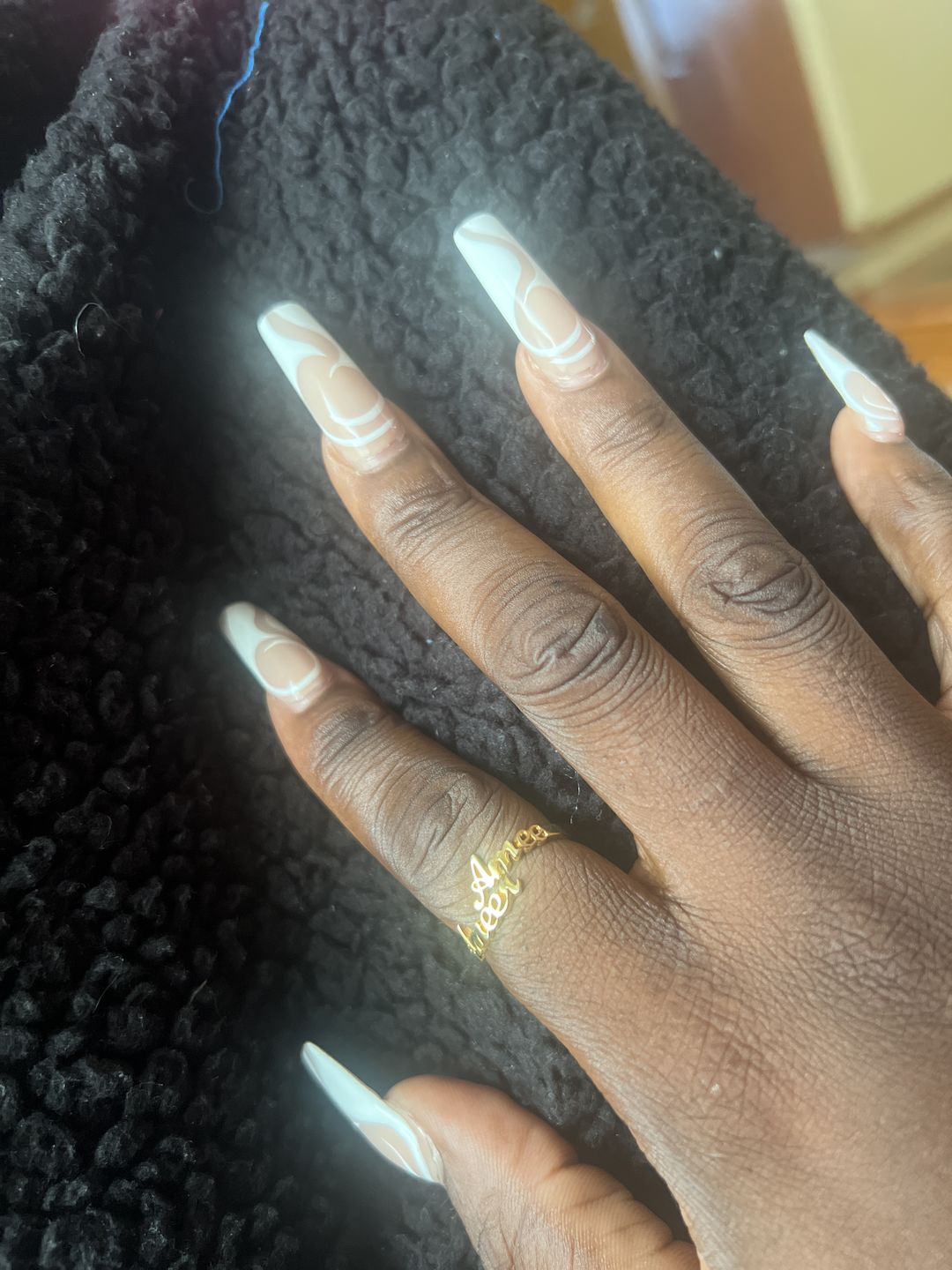 Customer photo review of Double Name Ring