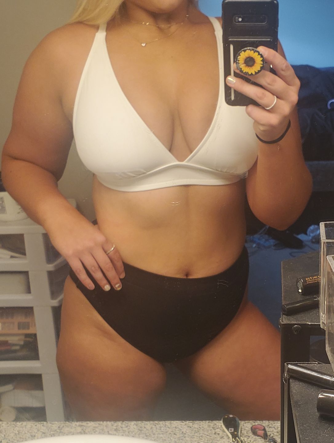 Customer photo review of MOLLY Black Full Coverage High Rise Bikini Bottom