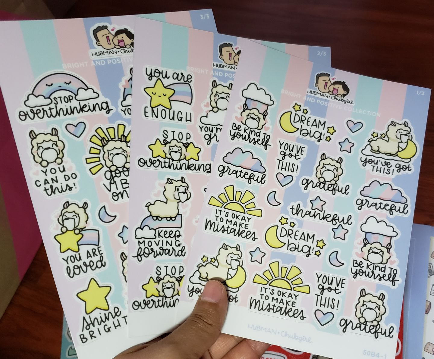 Customer photo review of Bright & Positive Collection Sticker Sheets