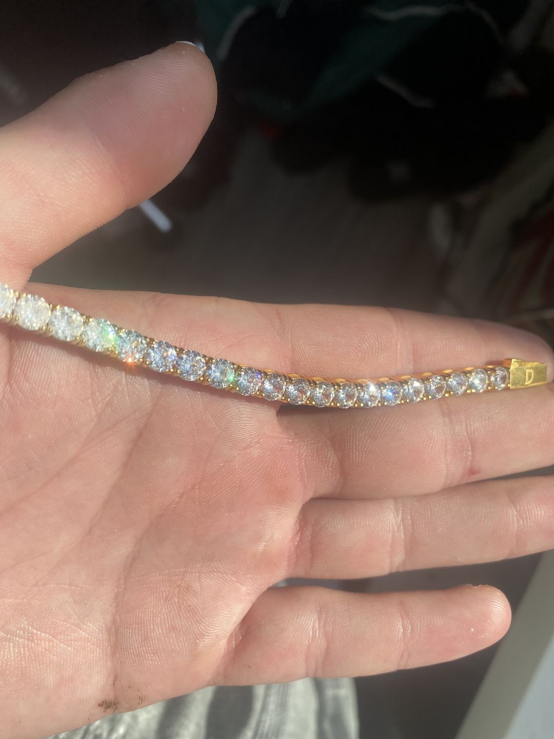 Customer photo review of TENNISBOY BRACELET. - 5MM 18K GOLD