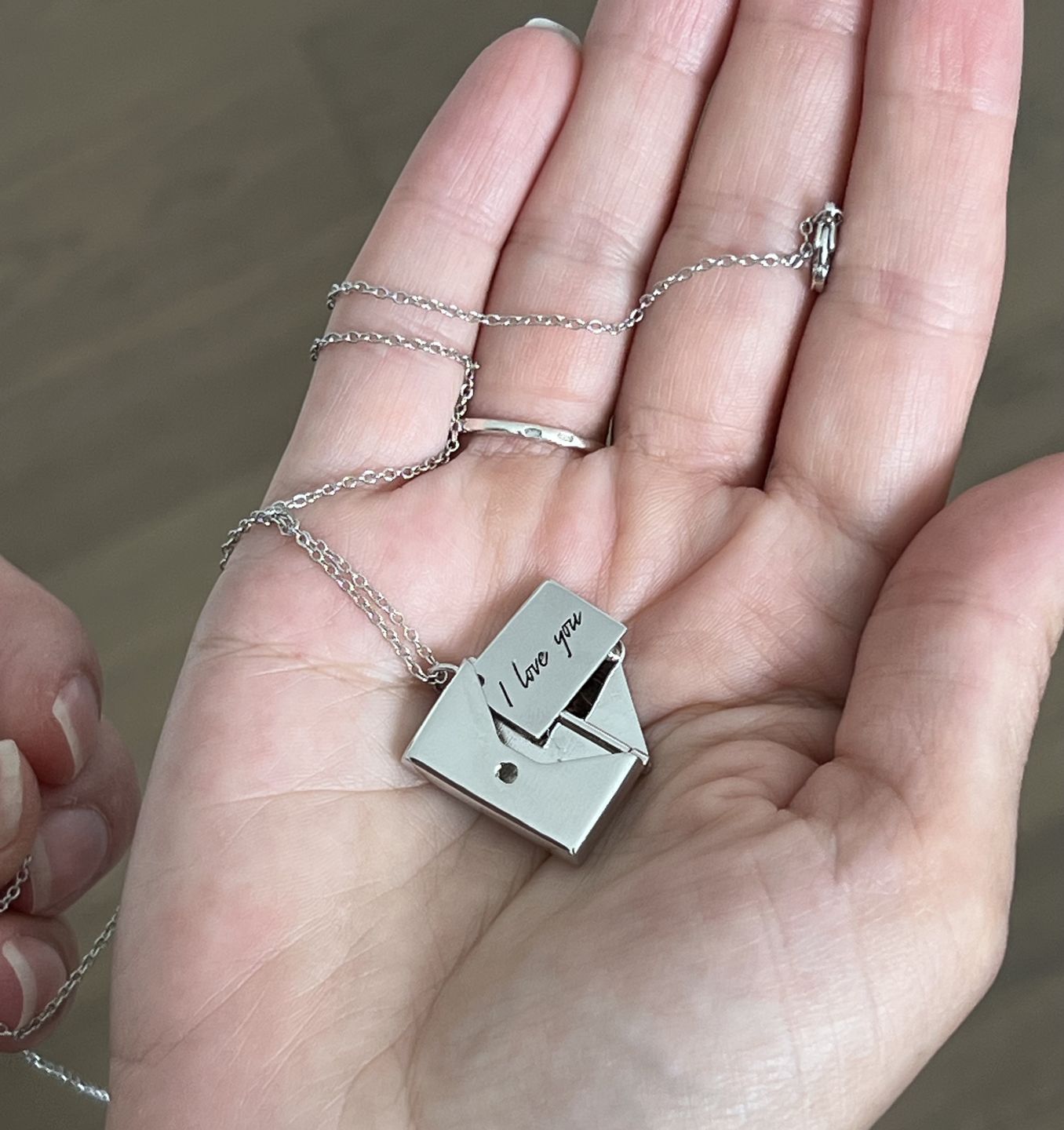 Customer photo review of Love Letter Necklace