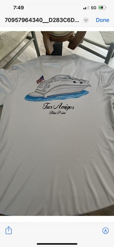 Customer photo review of Dri-Fit Custom Boat Shirts - Short Sleeve