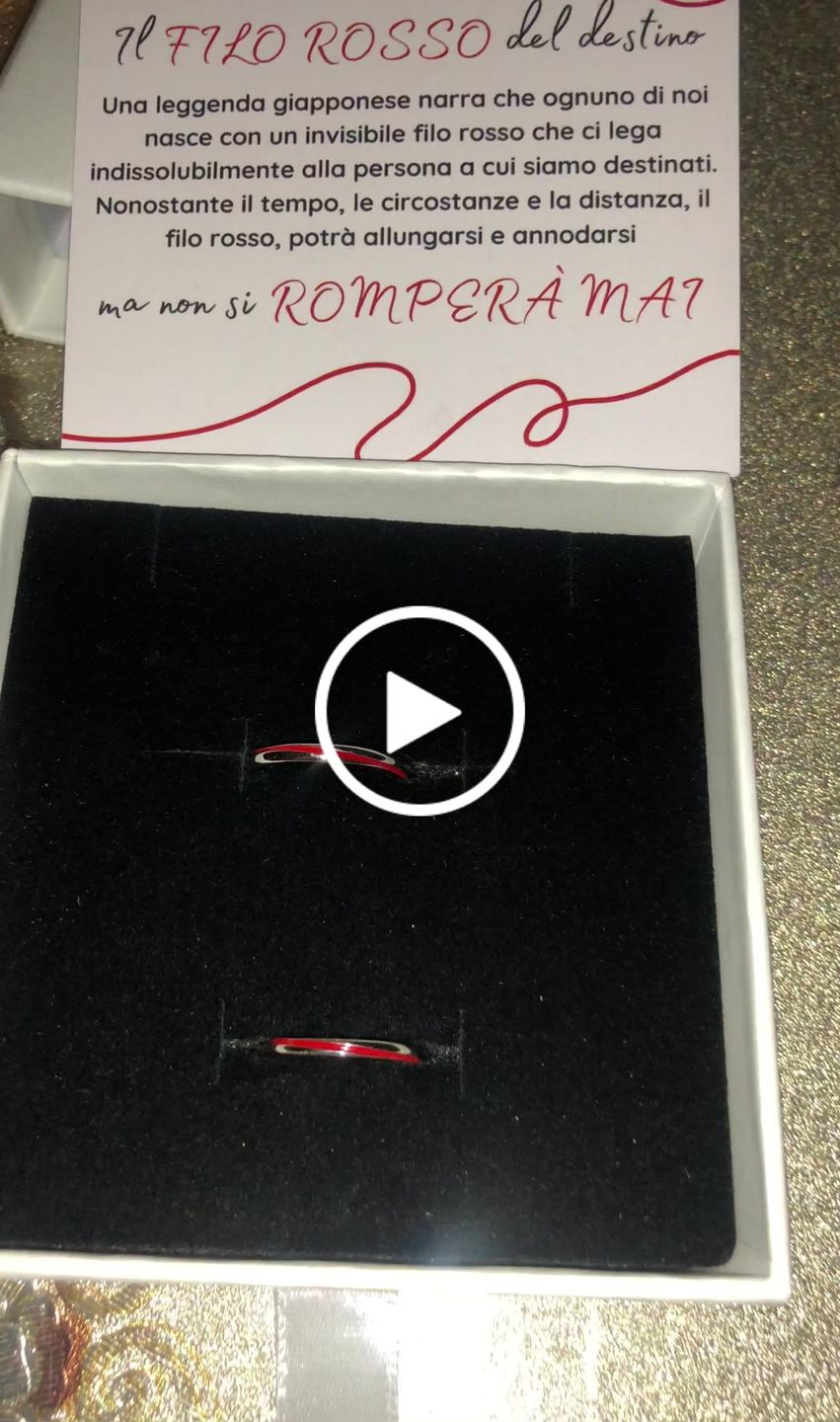 Customer video review of Filo Rosso Del Destino - Coppia di anelli