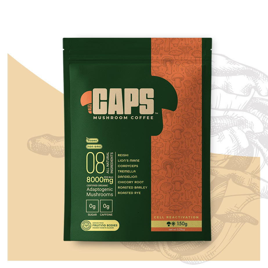 Customer photo review of ALL CAPS | Mushroom Coffee Drink