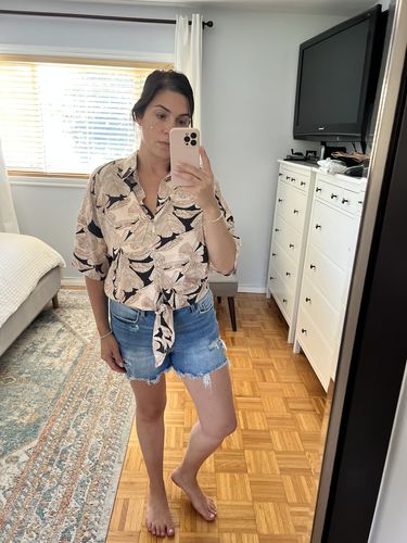 Customer photo review of Cartney Knotted Blouse