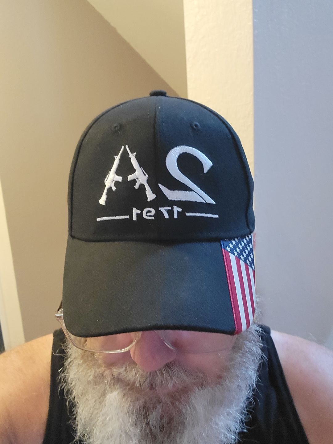 Customer photo review of 2nd Amendment 2A Limited Edition Black Embroidered Hat