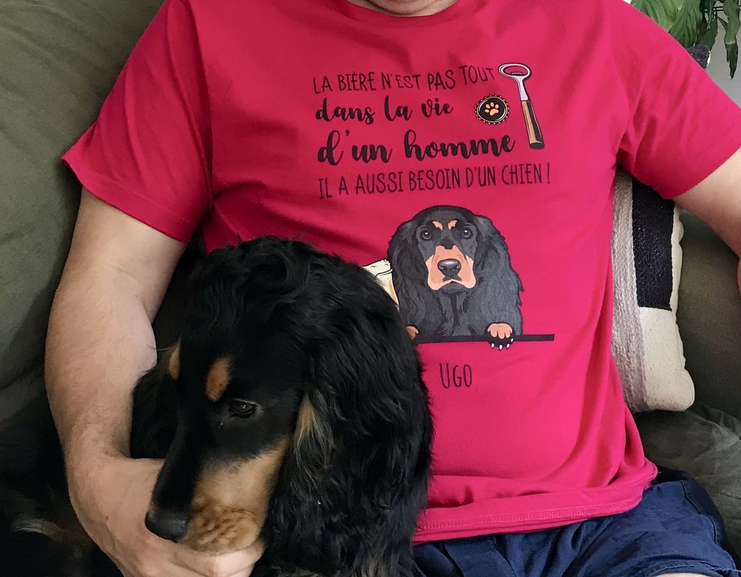 Customer photo review of Bière et Wouaf - T-Shirt personnalisé