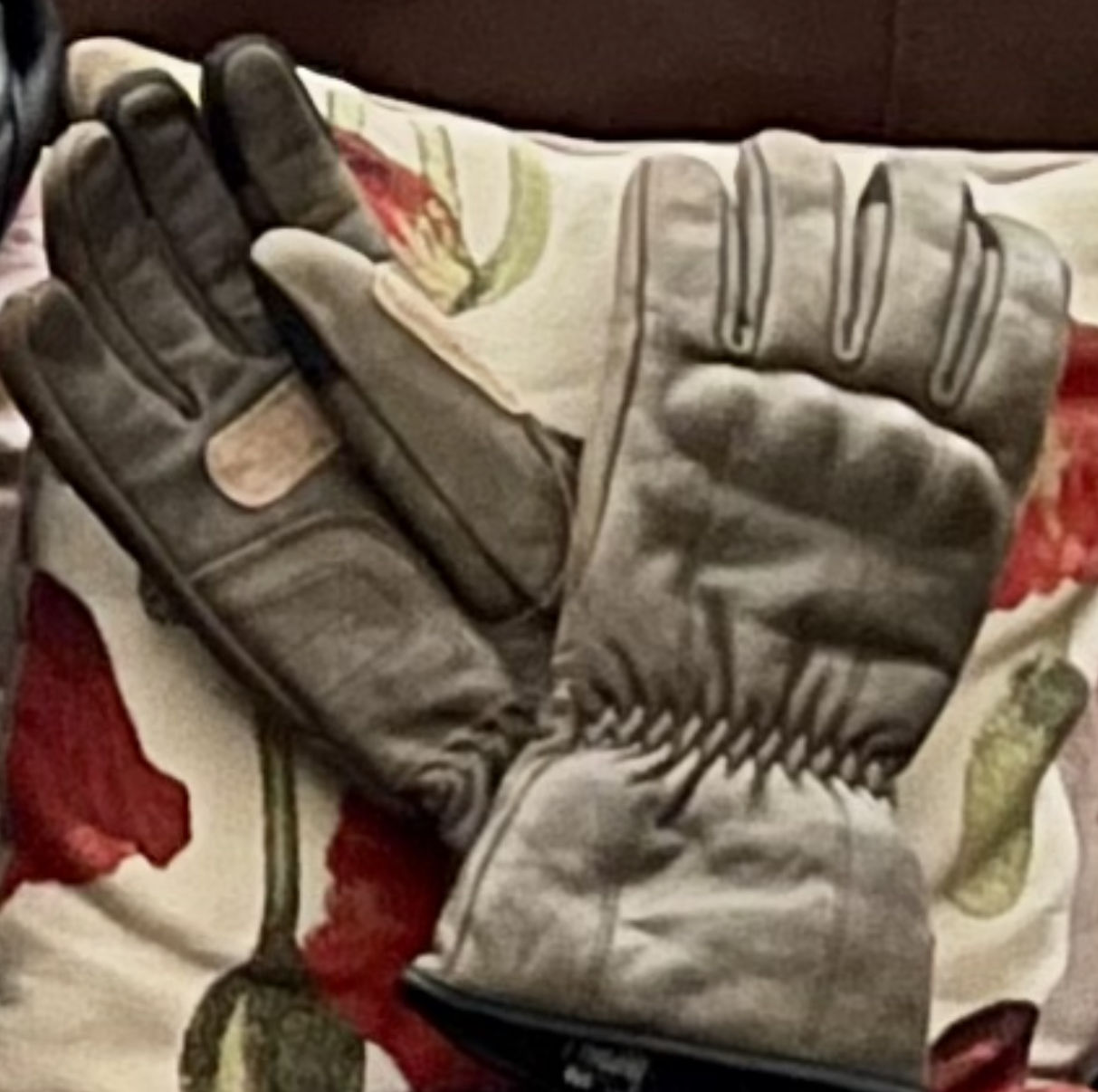 Customer photo review of GEN 2 'The Original' Double Length Gauntlet | Extra Long Warm Motorbike Gloves | Retro Brown Distressed Leather