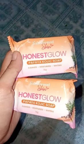 Customer photo review of HONEST GLOW KOJIC PAPAYA SOAP 70G
