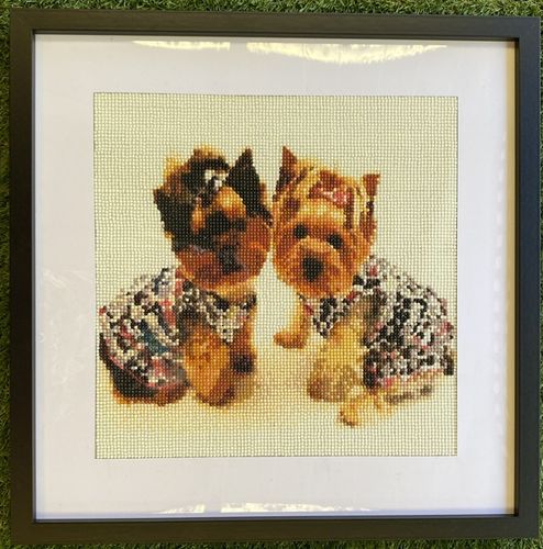 Customer photo review of New Hot Sale Two Funny Full Drill - 5D Diy Full Diamond Painting Dogs Kits VM3001
