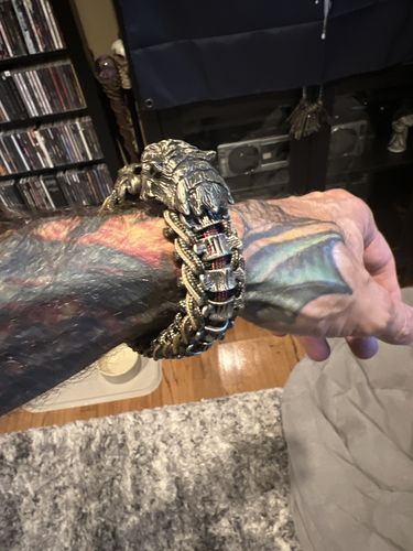 Customer photo review of Tiger Paracord Bracelet