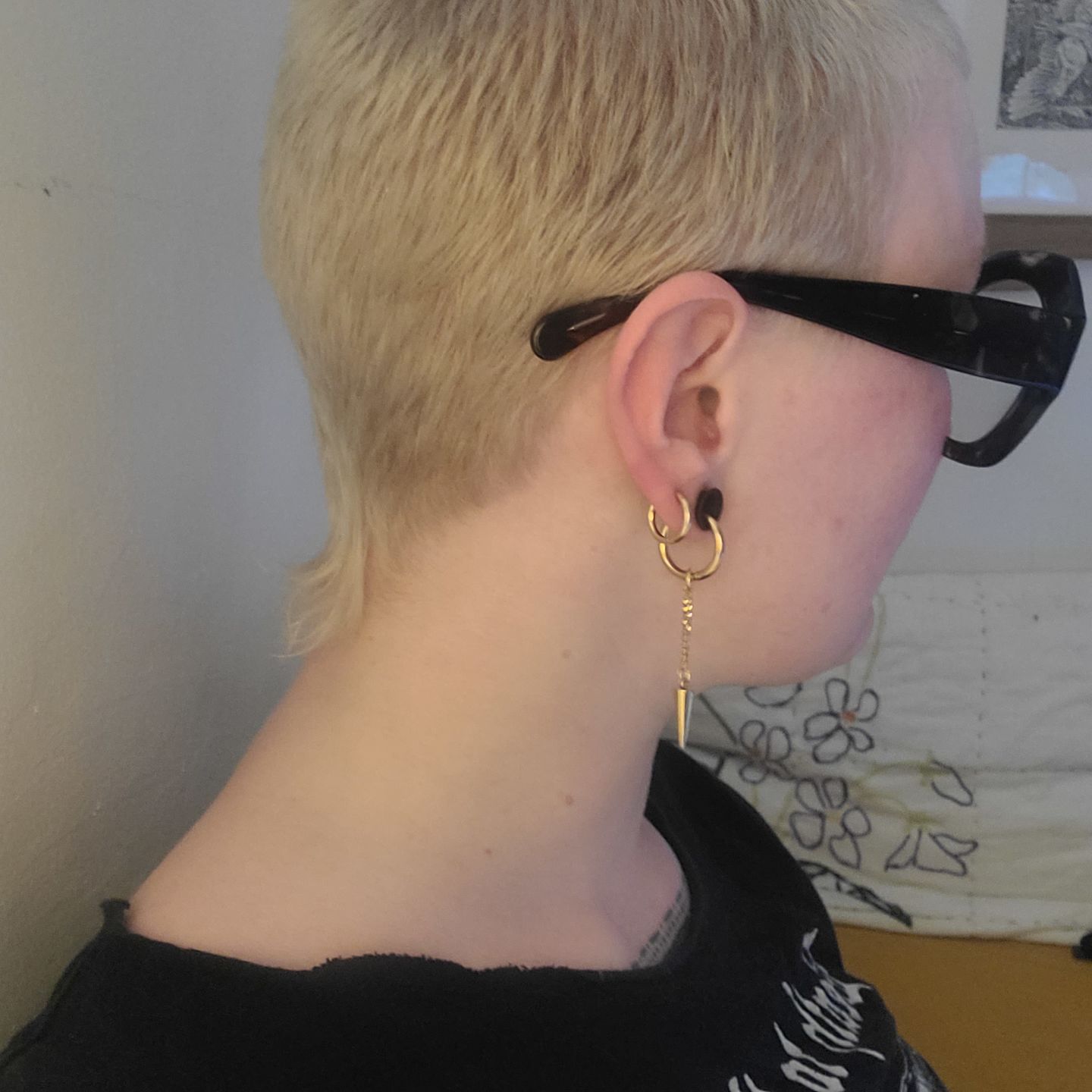 Customer photo review of Build-Your-Own Hoops (Gold Plated)