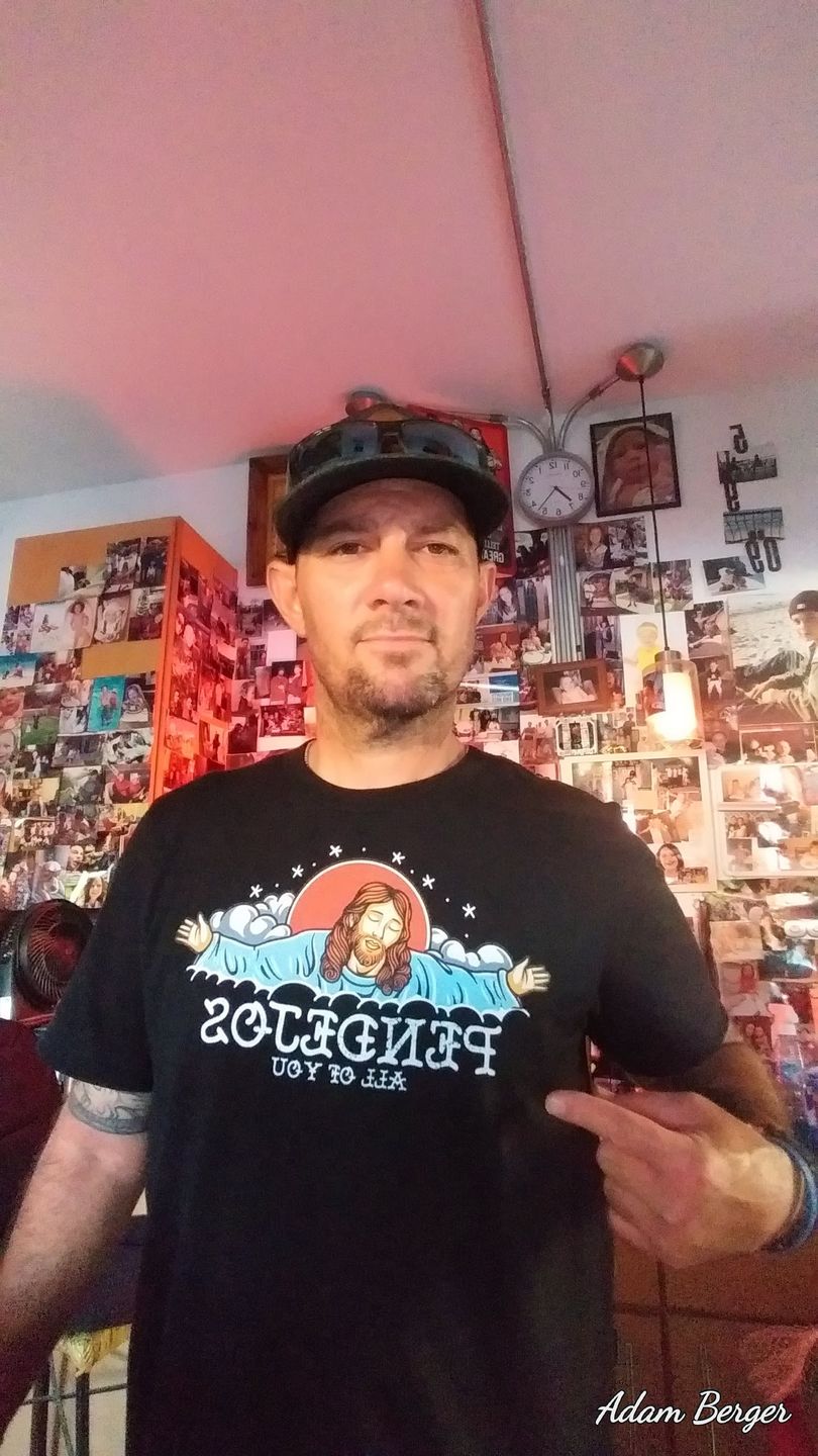 Customer photo review of Premium Pendejos, All Of You Old School OG T-shirt