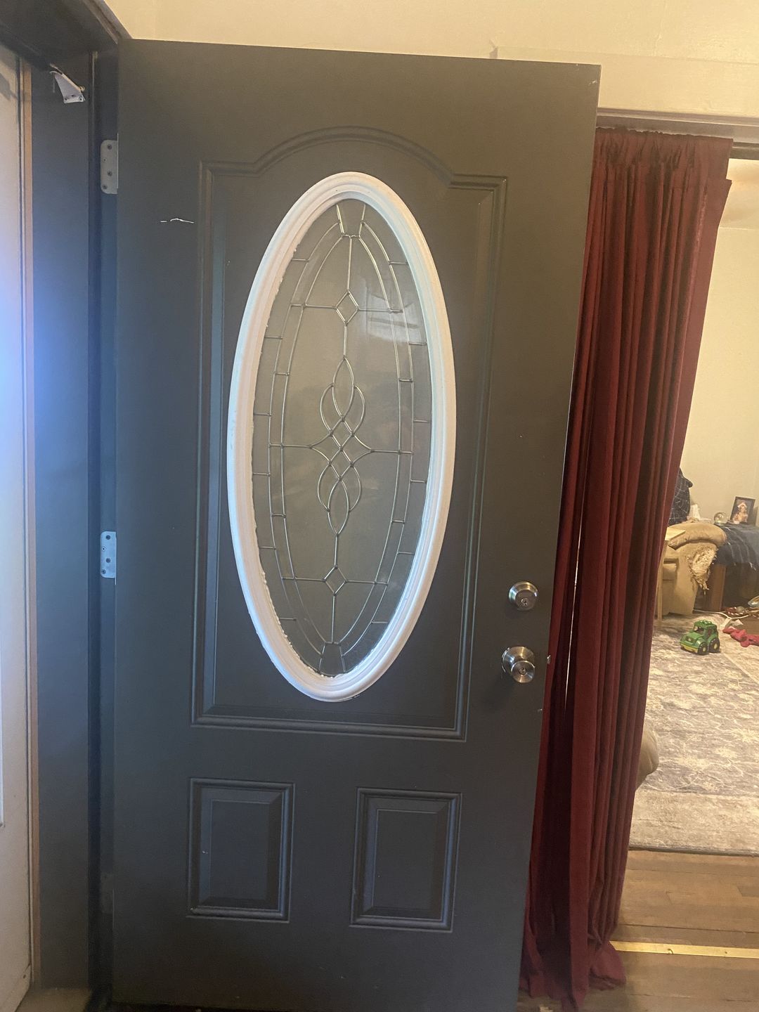 Customer photo review of Small Oval 16" x 39" Frame Kit