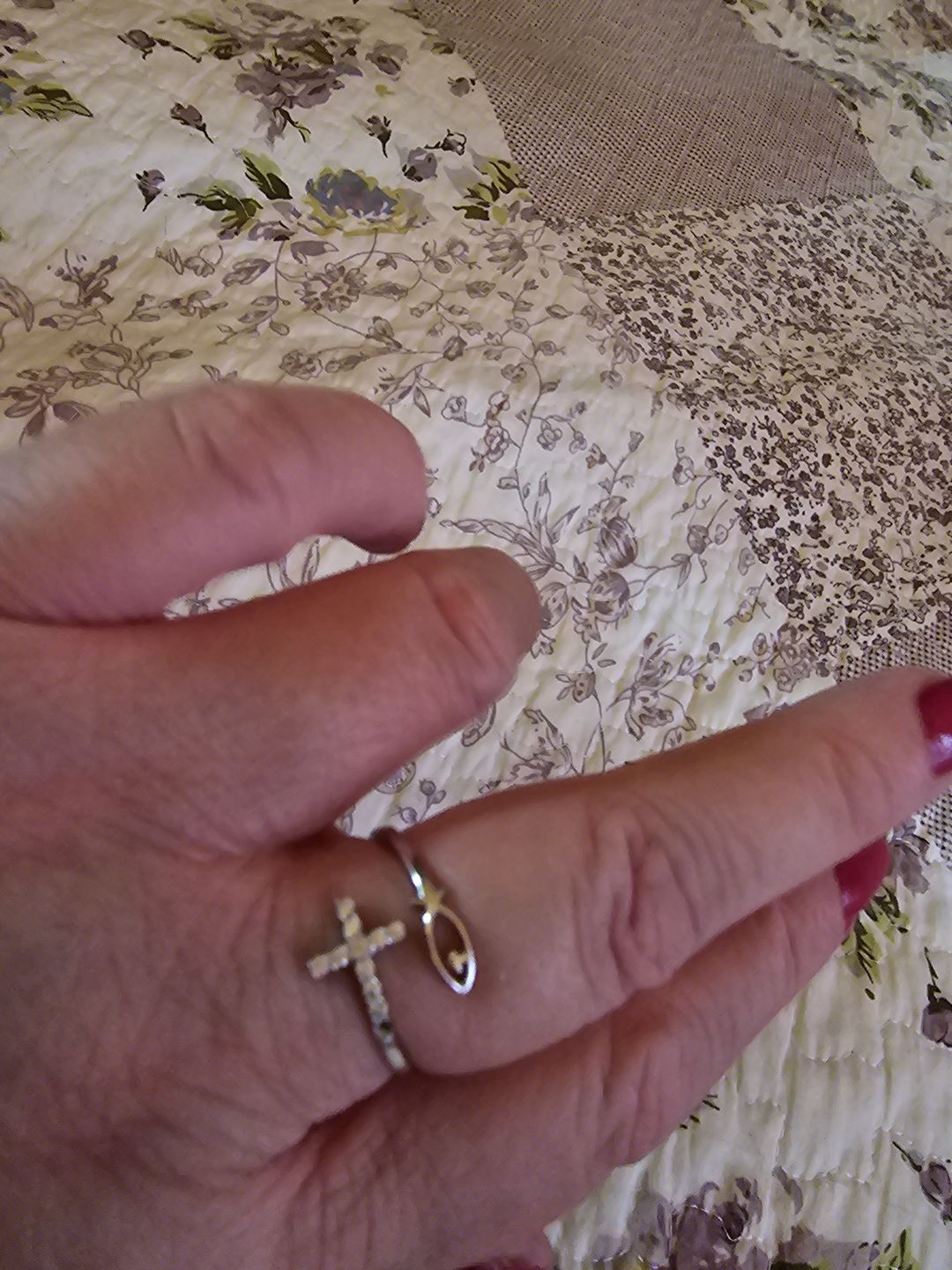 Customer photo review of God Ichthys And Cross Ring