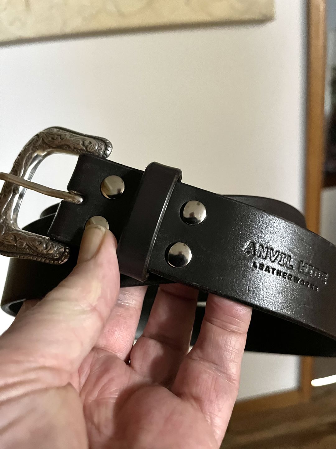 Customer photo review of “Bring your own buckle” belt