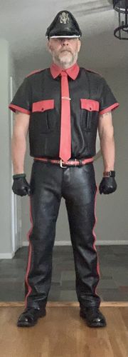 Customer photo review of Leather Military Cap