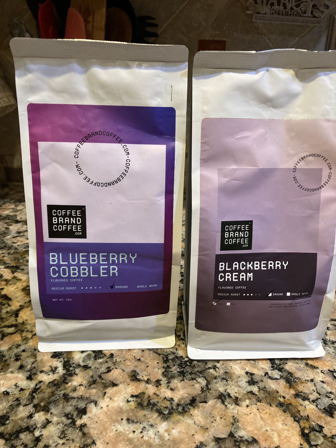 Customer photo review of Blackberry Cream Flavored Coffee