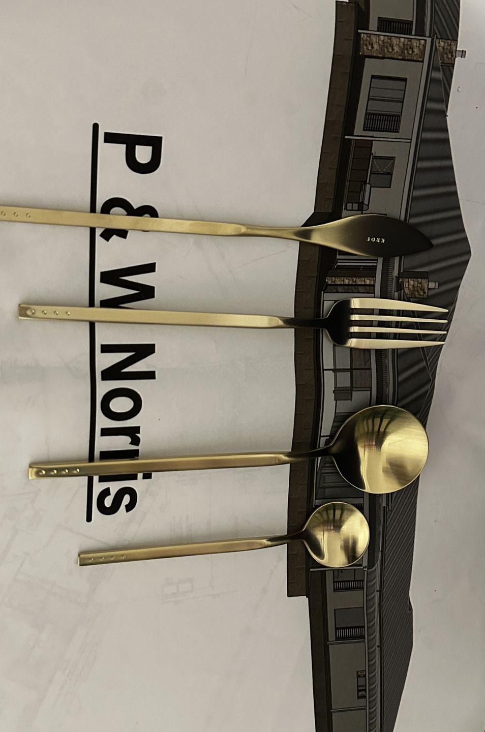 Customer photo review of Champagne Gold — 24pc Cutlery Set