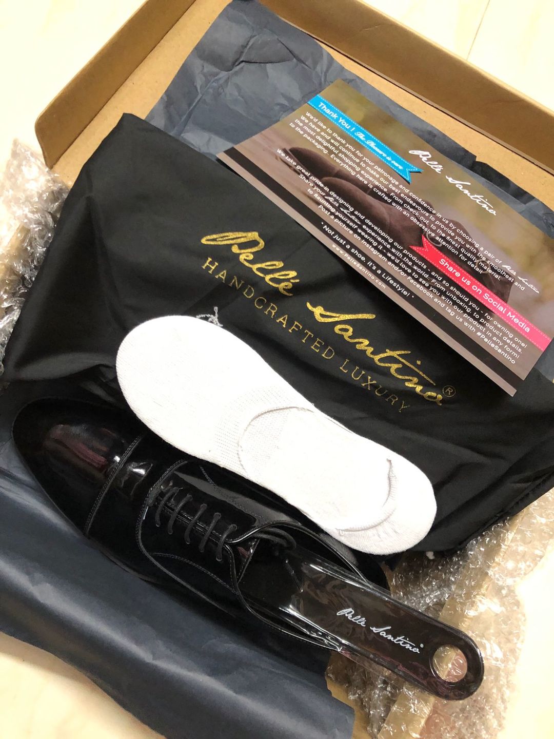 Customer photo review of Black Full Patent Oxfords