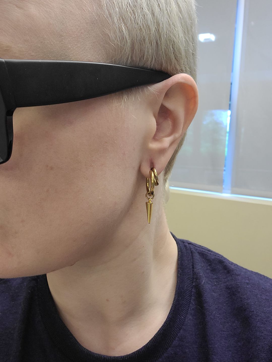 Customer photo review of Build-Your-Own Hoops (Gold Plated)