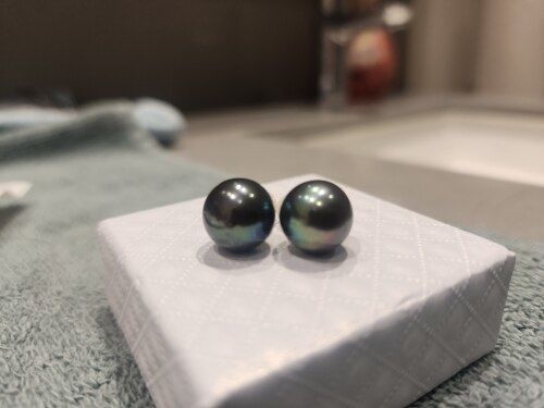 Customer photo review of Boucle D'oreille Perle de Tahiti<br>Paloma