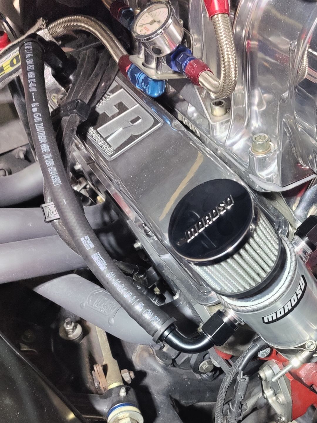 Customer photo review of SBC 10AN Valve Cover Adapter Fittings for Push-In Grommet (Pair) 34-00031