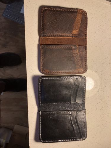 Customer photo review of No.68 | Leather Western Vertical Wallet (Digital Pattern)