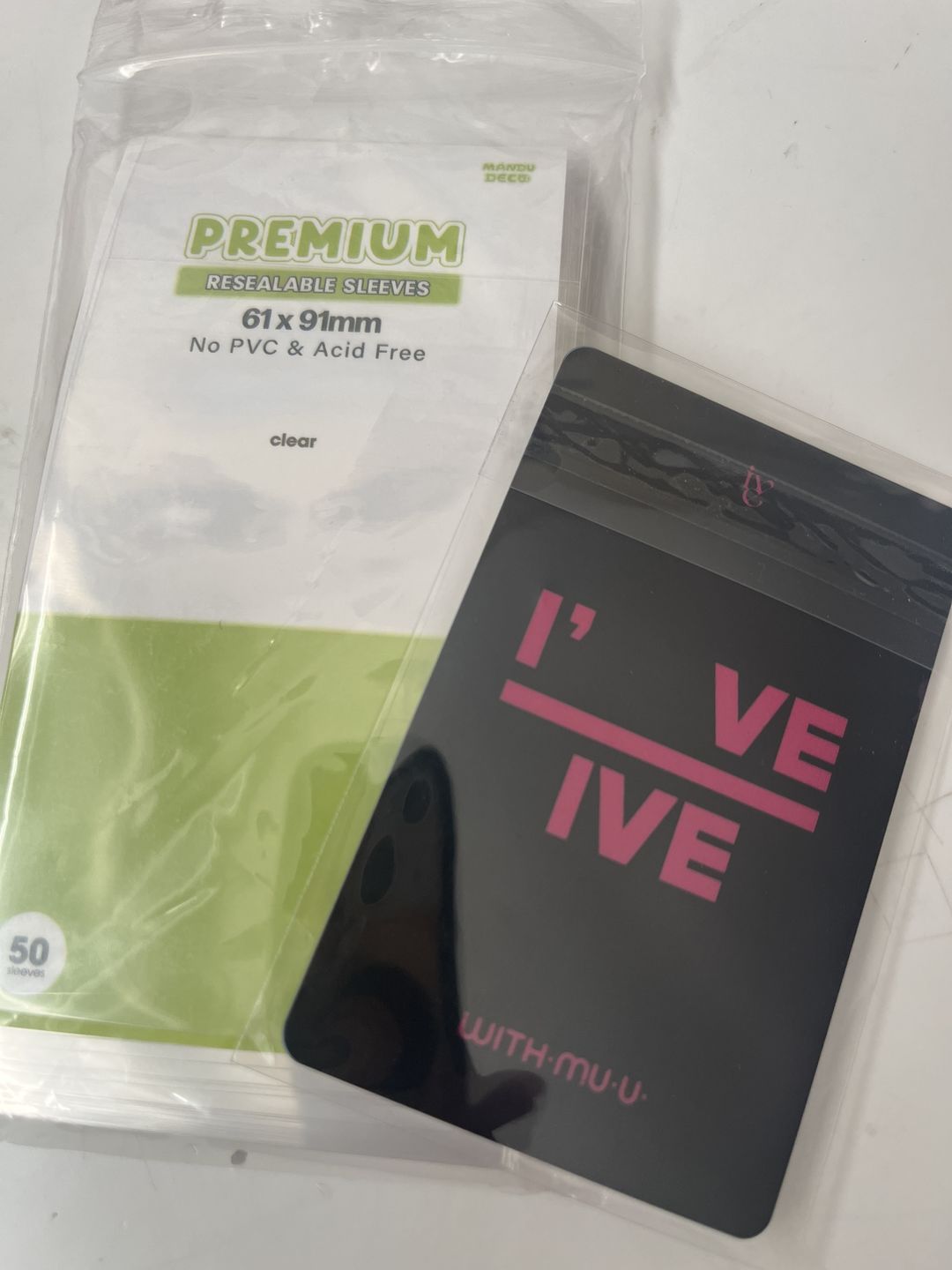Customer photo review of PREMIUM RESEALABLE PHOTOCARD SLEEVES - CLEAR VERSION (61x91MM)