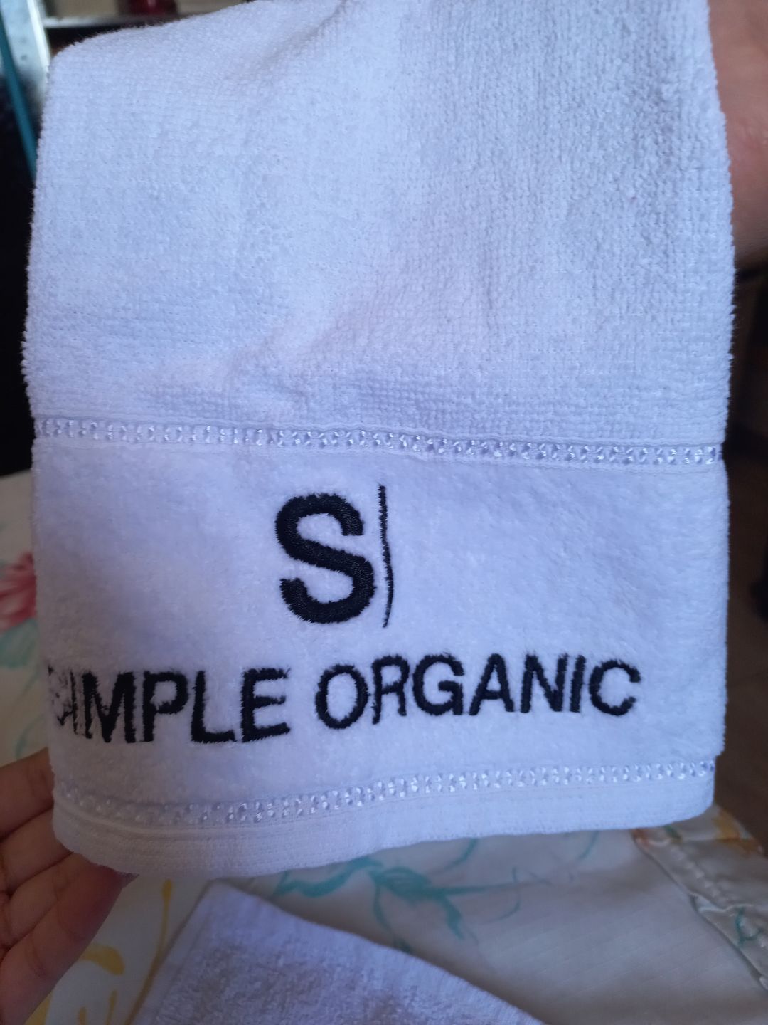 Customer photo review of Toalha Facial Simple Organic