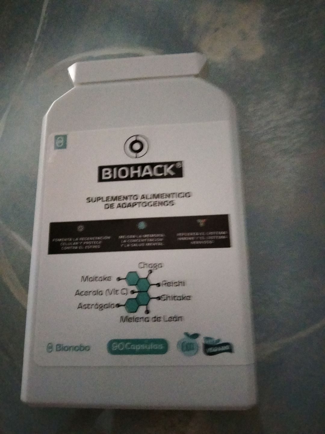 Customer photo review of BIOHACK® | Hongos Adaptógenos | 90 Caps. | Reishi, Chaga, Lions Mane, Shitake, Maitake, Astrágalo y Acerola Orgánicos |