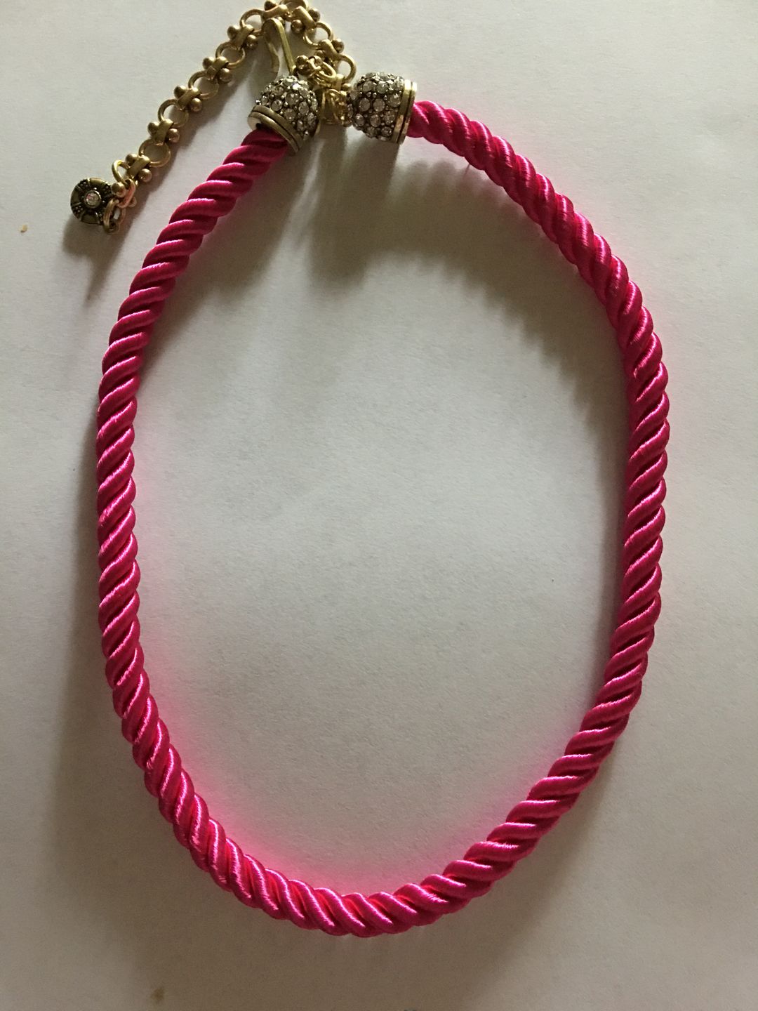 Customer photo review of Heidi Daus® "Elegant Essentials" Pin Enhancer Cord Necklace