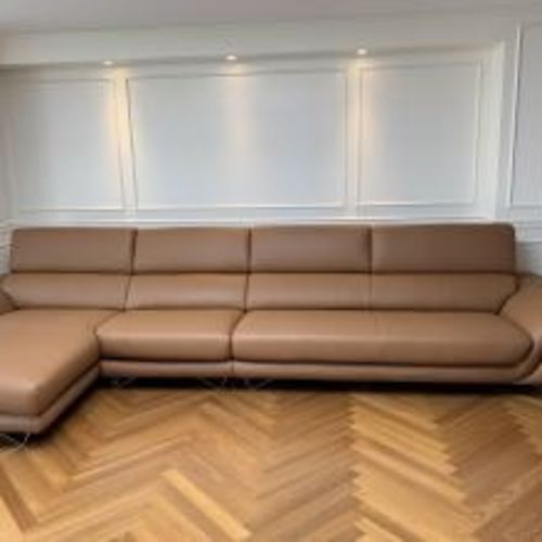 Customer photo review of FLORENCE - Sofa góc da 4 chỗ tựa gật gù