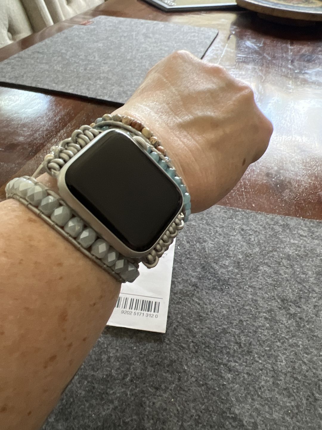 Customer photo review of Healing Topaz Apple Watch Strap