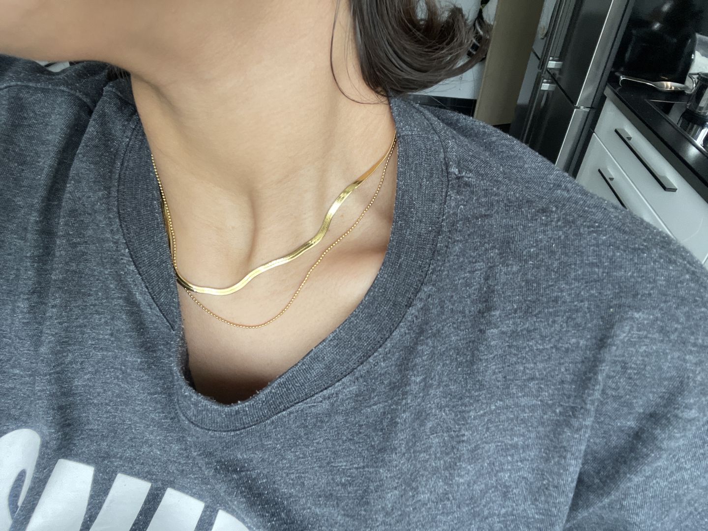 Customer photo review of Sleeky Halskette | 18K vergoldet