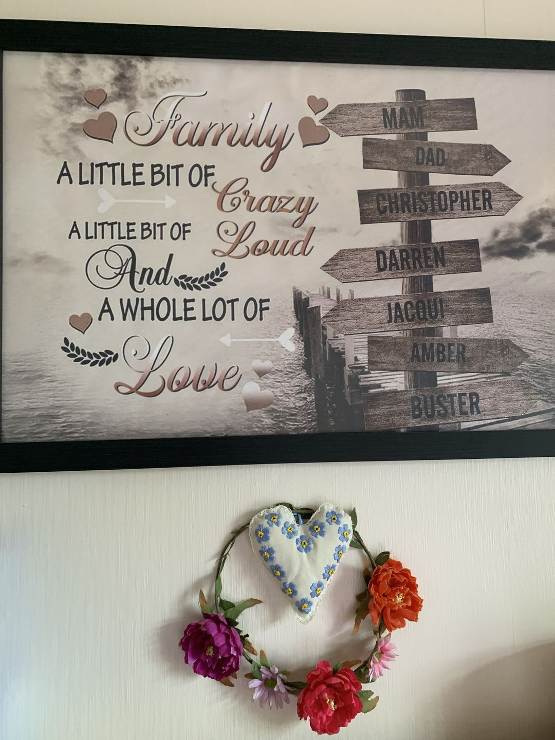 Customer photo review of Family A Little Bit Of Crazy - Personalized Canvas - Gift For Family