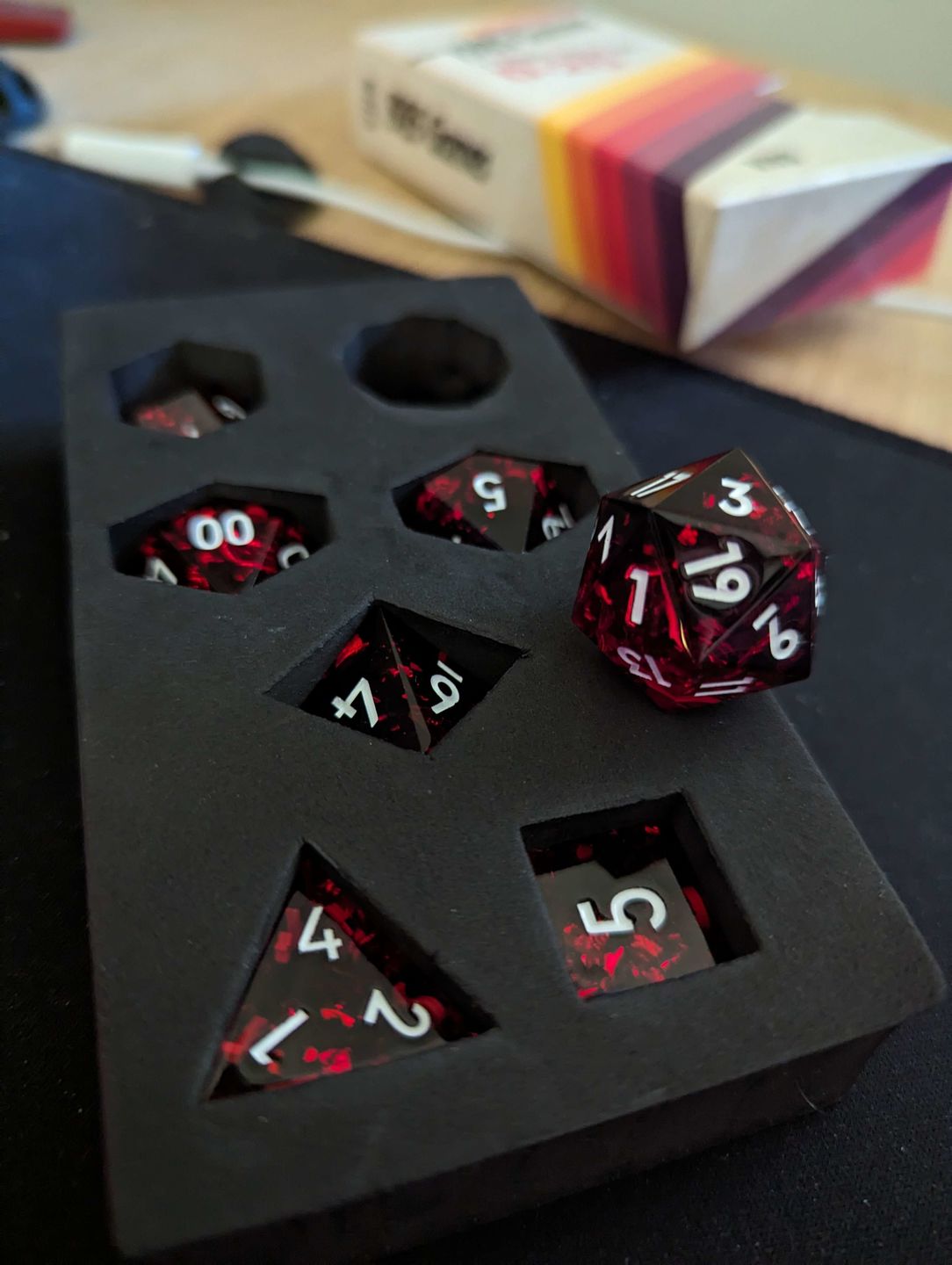 Customer photo review of VHS Dice: Ruby Red