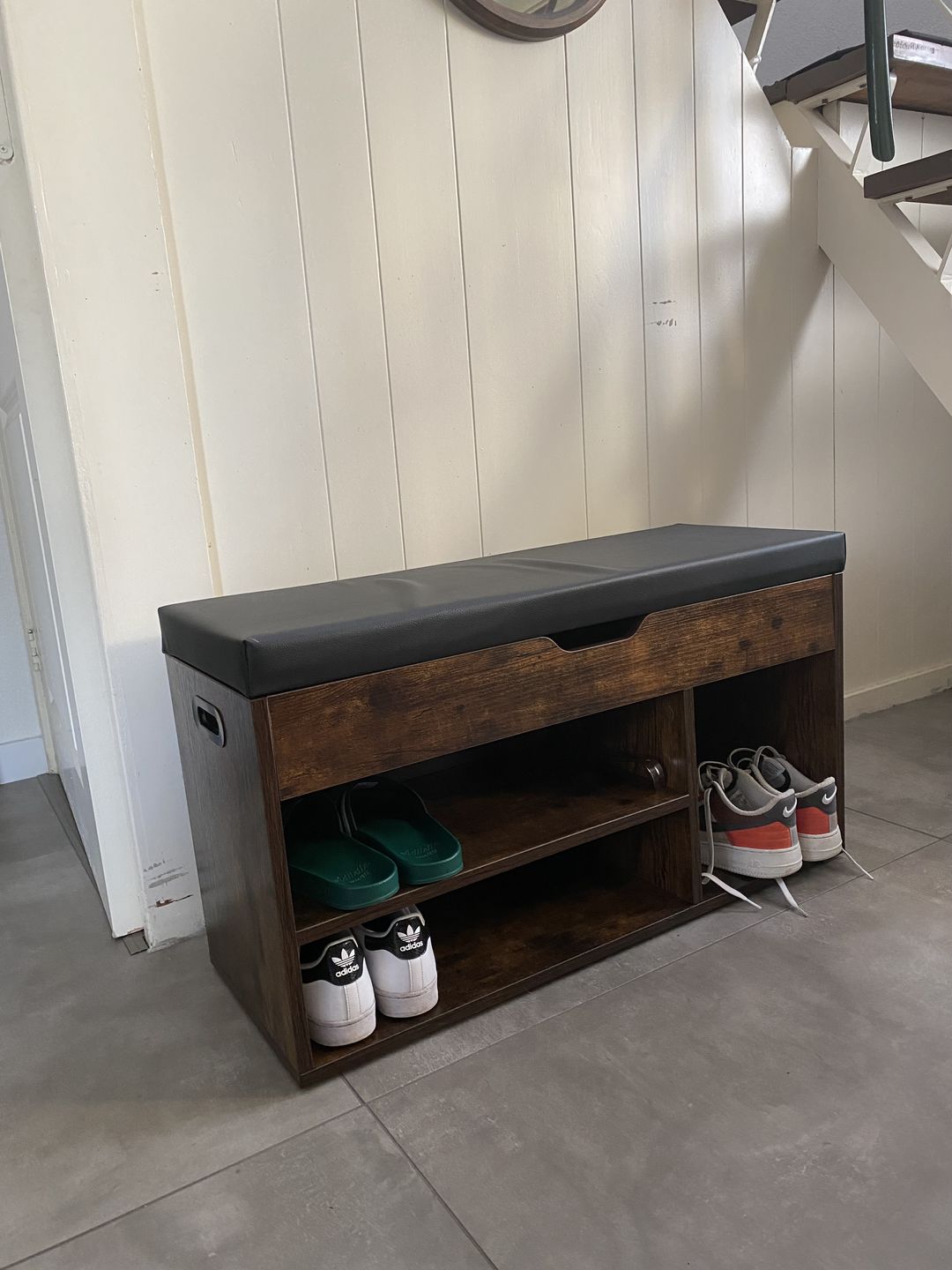 Customer photo review of Schoenenbank industrieel | Houtlook en Staal | 80x30x44cm