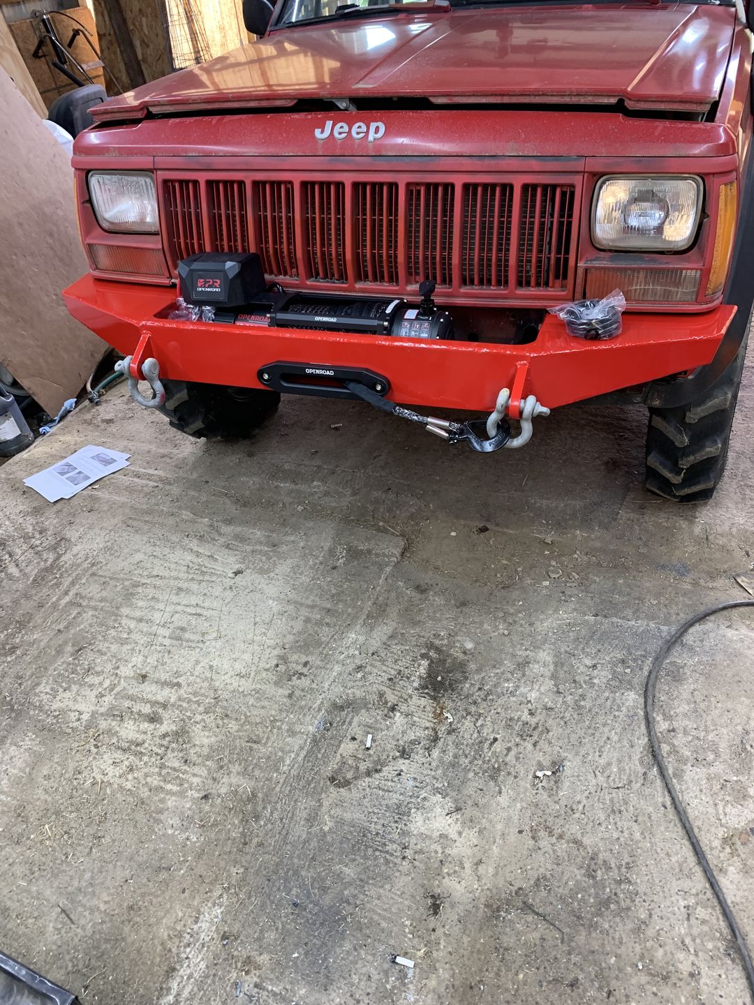 Customer photo review of OPENROAD 13,000 lbs Winch with Synthetic Rope - Panther Series 2s