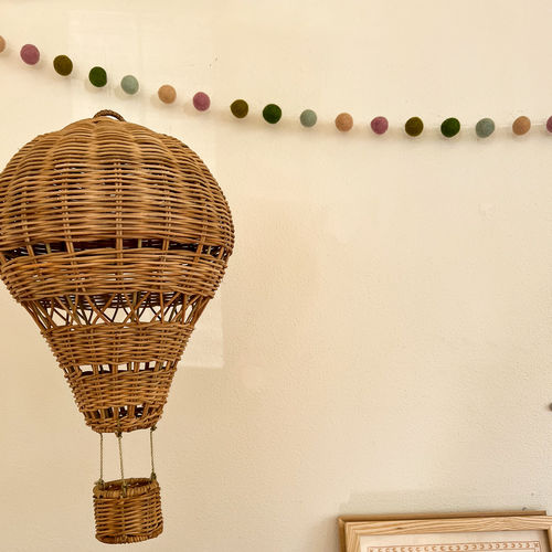 Customer photo review of Pom Pom felt ball garland - spring