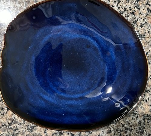 Customer photo review of Ocean Waves Deep Blue Plates